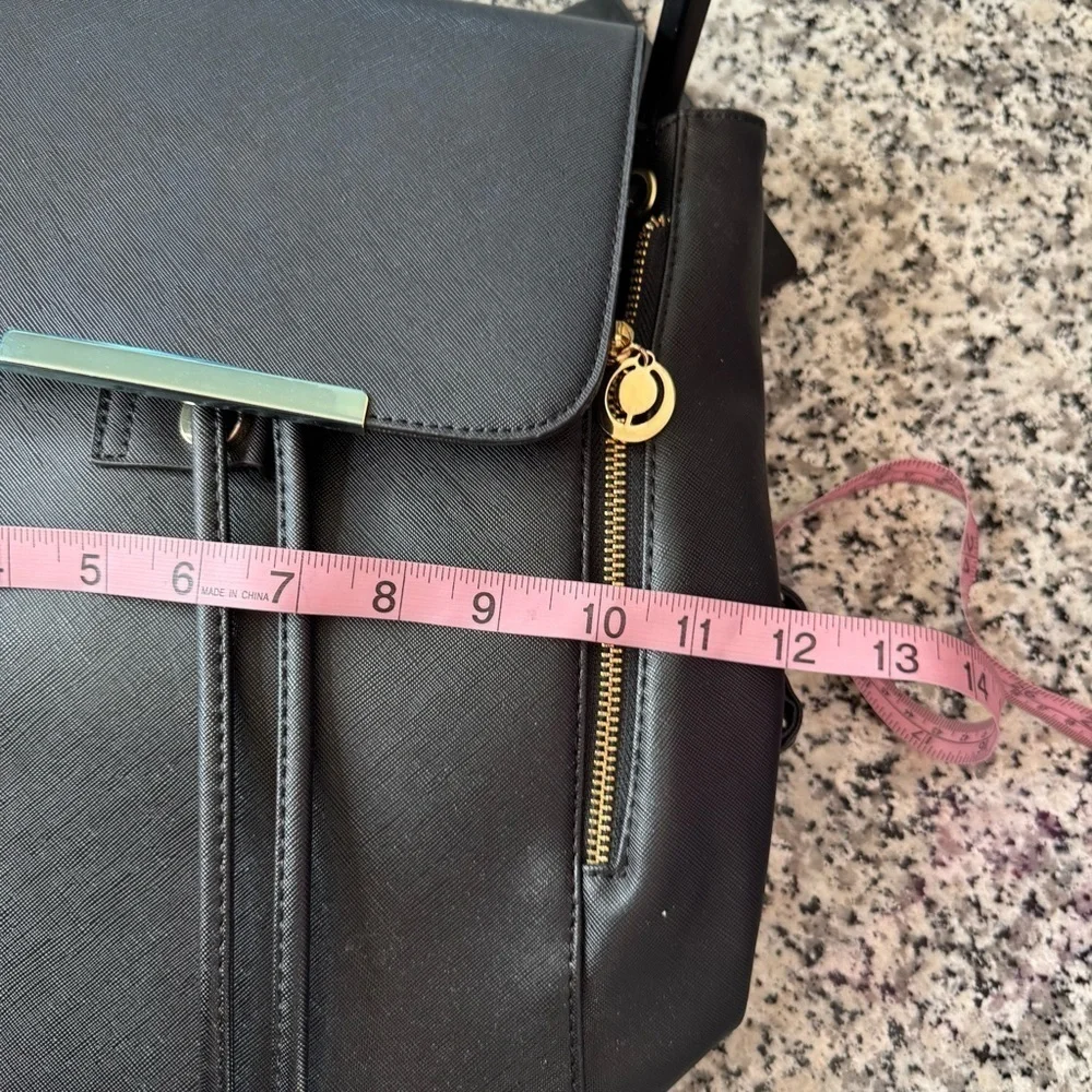 Brand New With Tags Black Backpack with Gold Accents